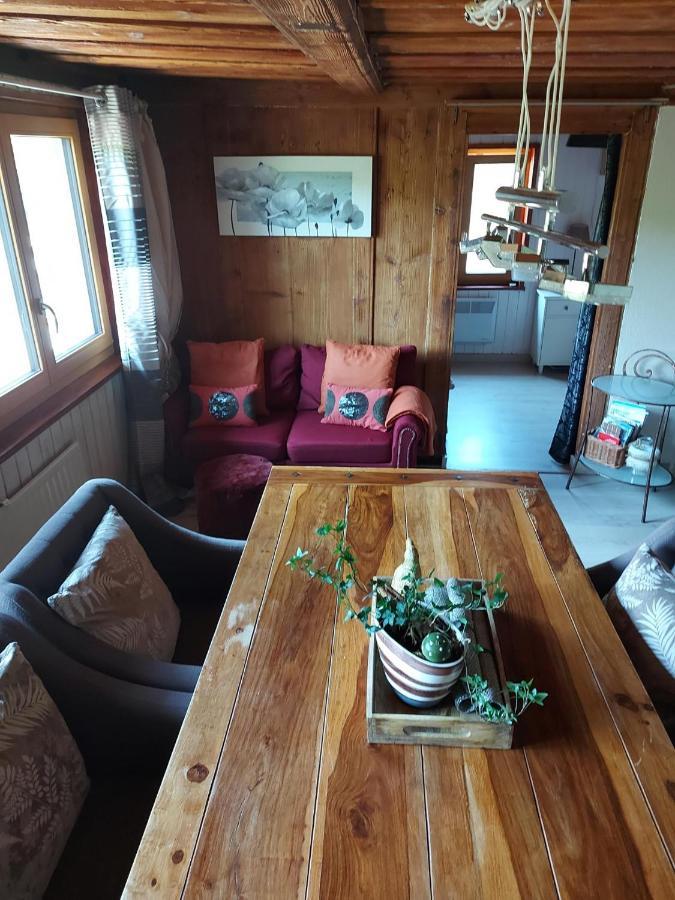 Petite maison sur la colline du Gibloux: 1chambre,1 salon et salle de bain privés au rez de chaussé, piscine extérieur et BBQ , Le Châtelard-Montreux Esterno foto